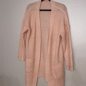Pink Knit Cardigan w/ Pockets - Size Large